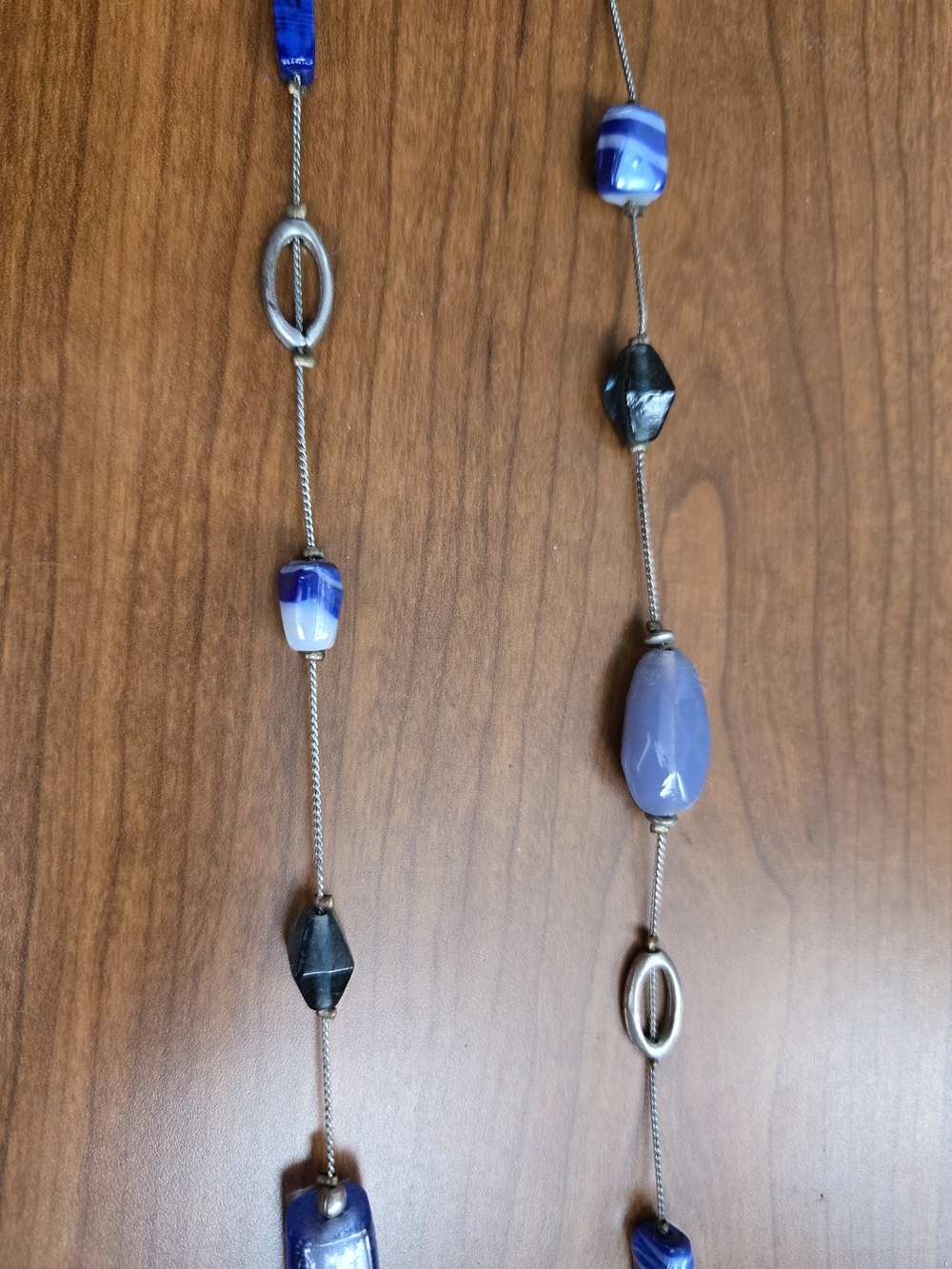 Blue Bead Long Necklace - Women Jewelry